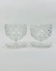 Rare antique Bohemian cut crystal dessert bowls/coupe