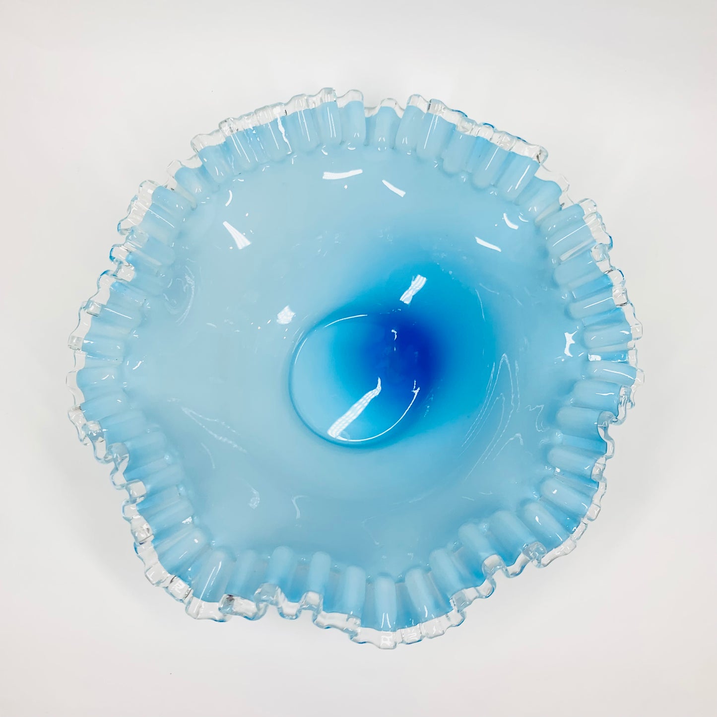 BLUE RUFFLE BOWL