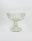 Antique pressed ribbed glass comport