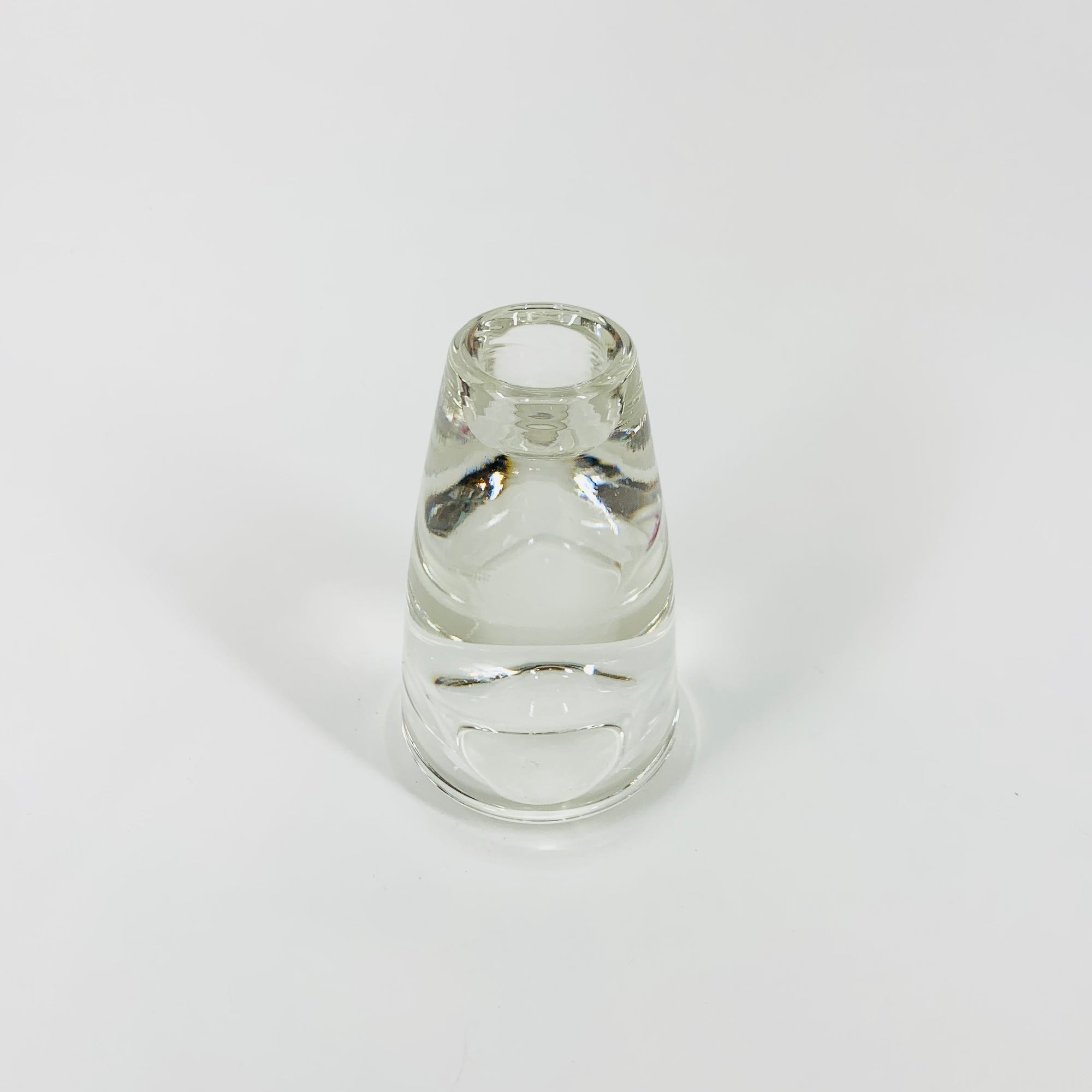 MCM paperweight glass candle holder
