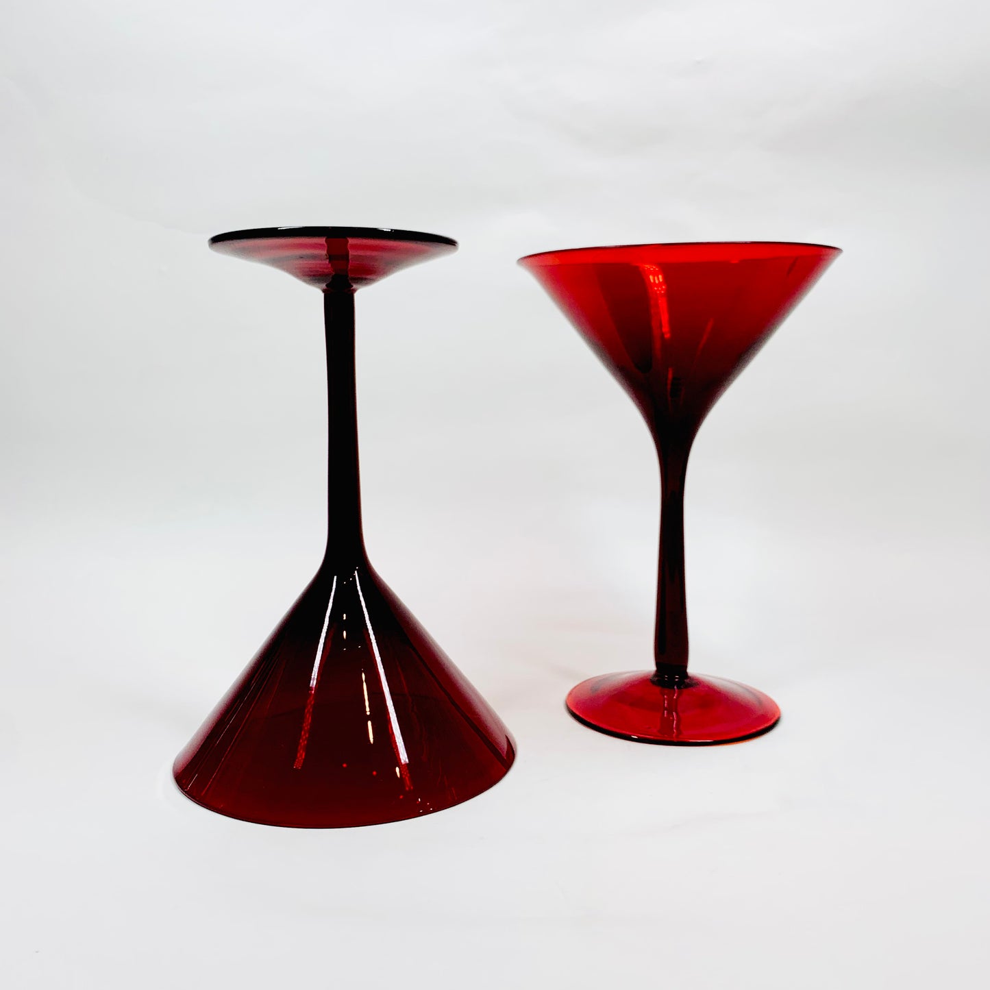 RED MARTINI GLASSES