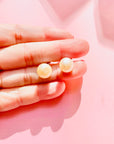 1960s pearl clip on earrings