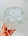 1980s JAPANESE HOYA SMALL GLASS SHELL BOWL