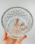 Rare antique Bohemian cut crystal dessert bowls/coupe