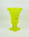 URANIUM GLASS FOOTED VASE