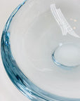1960s Swedish Strombergshyttan modern glass tear drop bowl