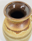 Midcentury hand made West German brown pottery jug/vase
