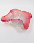 Extremely rare hand made Space Age pink opalescent bowl
