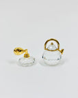 Vintage miniature Swarovski crystal tea pot figurine