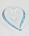 1960s Swedish Strombergshyttan modern glass tear drop bowl