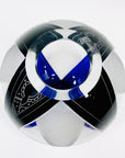 Antique Art Deco black and cobalt blue enamel globe glass posy vase by Karl Palda
