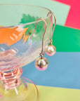 Vintage silver ball drop earrings