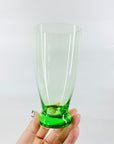Antique green Depression glass water highball glasses
