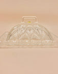 Antique pressed glass butter dish