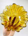 1940s carnival pressed glass flower bowl