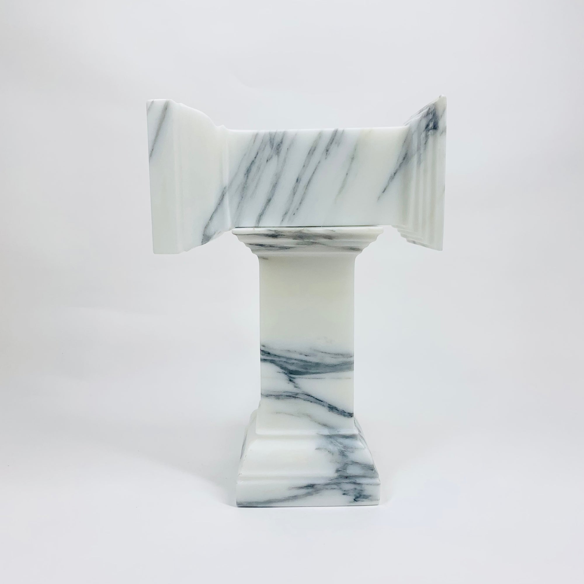Antique Art Deco solid marble candle holders