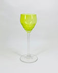 Antique hand cut cameo hock crystal wine glasses