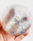 Signed vintage satin art glass paperweight
