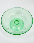 1970s footed green pressed glass comport/fruit bowl