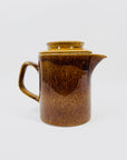 1960s Suffolk Wattlefield brown pottery coffee/tea set