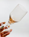 Midcentury harlequin twist stem sweet wine glasses