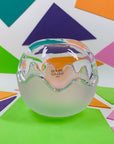 Vintage Holmegaard scallop rim glass bowl