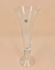 Antique glass with pattern stem footed vase