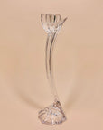 Vintage Japanese crystal shell base candle holder