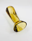 Antique Art Deco ruby enamel citrine glass hyacinth vase by Karl Palda