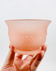 Antique Art Deco pink satin glass mini float bowl