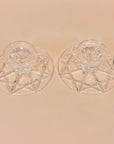 Rare antique Stuart cut crystal candle holders