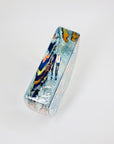 Hand painted fish on paperweight single stem vase