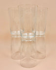 1940s hand etched vine pattern glass water tumblers