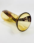Antique Art Deco ruby enamel citrine glass hyacinth vase by Karl Palda