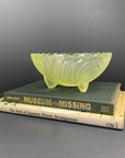 Antique Art Deco footed pressed glass salad/fruit bowl