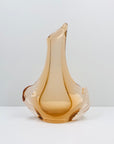 1950s SPACE AGE MURANO PEACH GLASS FINS VASE