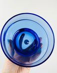 MCM hand made thick cobalt blue glass bowl