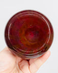Space Age hand made red glass posy vase