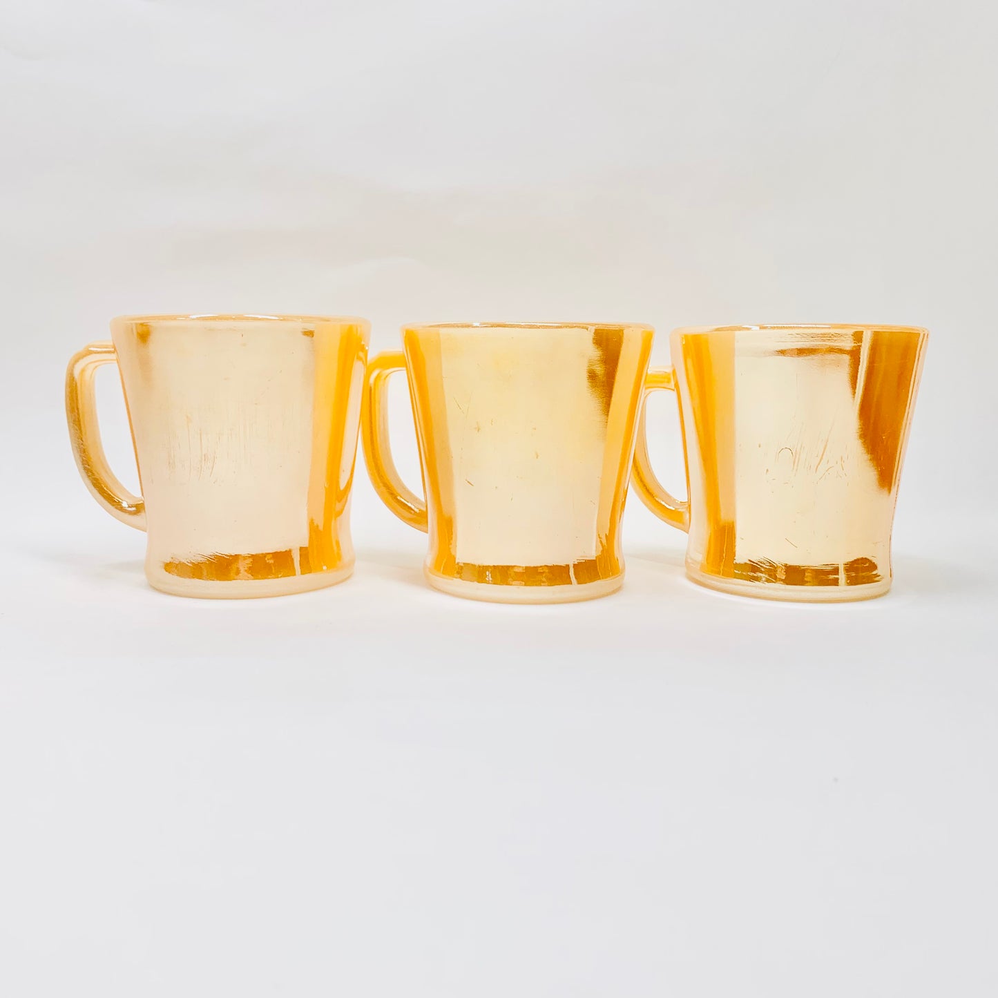 Rare vintage American Fire King lustreware glass serveware