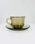 1970s grey temper glass tea/coffee set designed by METRO Indonesia