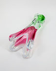 Rare Midcentury Czech Skrdlovice swung pink blue white sommerso glass vase