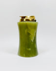 Midcentury English green onyx brass lighter box