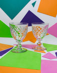 Antique Stuart cut crystal wine glasses/goblets