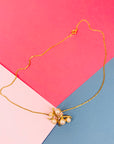 Vintage 24K plated necklace with pearl pendant