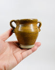 Midcentury hand glazed Australian stonewash mini pottery amphora