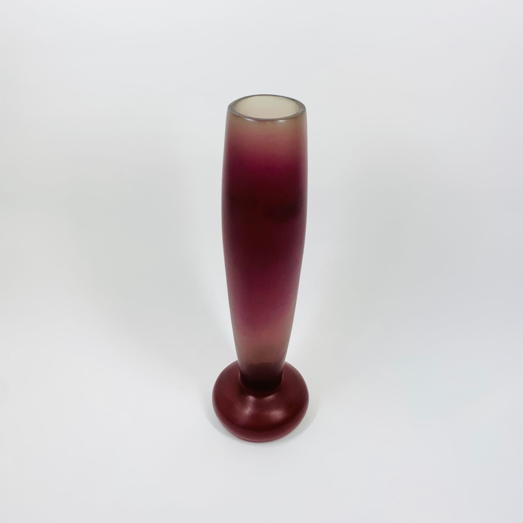 Vintage pink purple resin cylinder vase