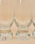 Vintage heavy petal foot Studio Nova highball glasses