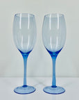MCM blue wine glasses