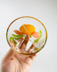 1970s tulip pattern laminated glasses