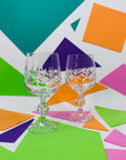 MCM short stem Bohemian fine crystal wine glasses